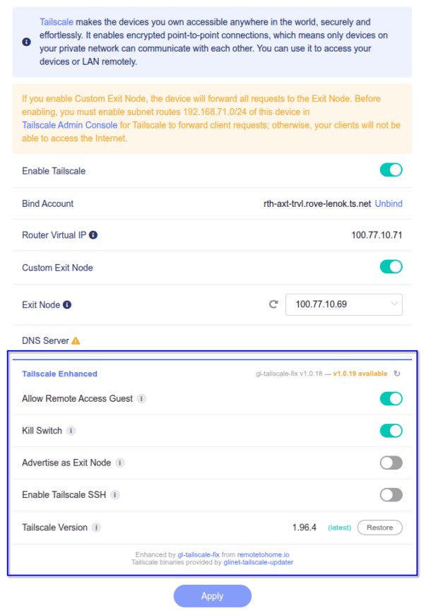 Enhanced Tailscale for GL.iNet Routers › RemoteToHome Consulting