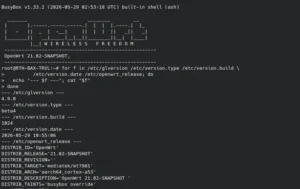 GL.iNet Beryl AX, GL-MT3000 full firmware version output